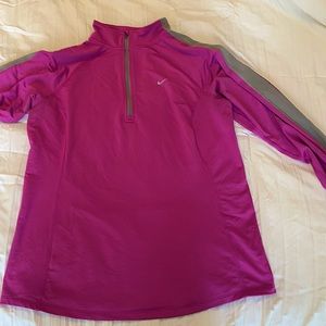 Plum and grey Nike 1/4 zip